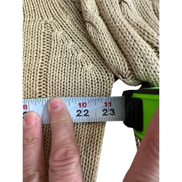 Rebel Lord Men's Cream Long Sleeves Button Front Cardigan Sweater Size Large - Picture 4 of 8